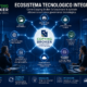 Ecosistema tecnologico integrato con infrastrutture di stampa, cloud, CRM, AI, cybersecurity e gestione documentale collegati in un'unica piattaforma.